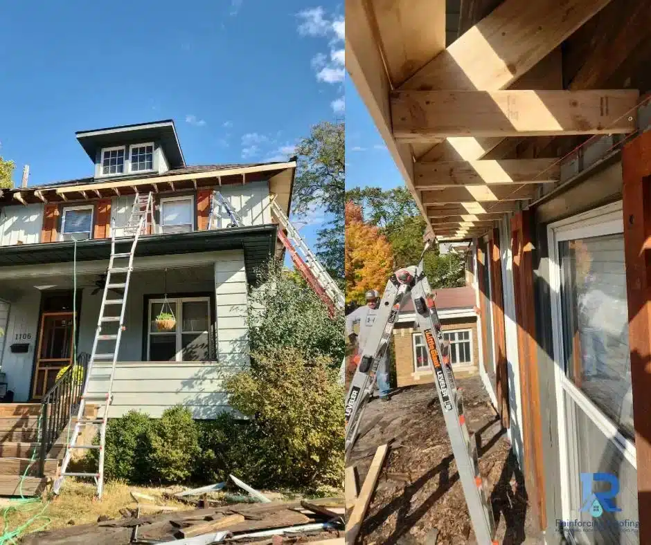 rainforcing roofing pllc installing fascia and gutter guards in peoria, ill